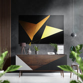 Pyramids Brushed Aluminum Dibond Wall Art.